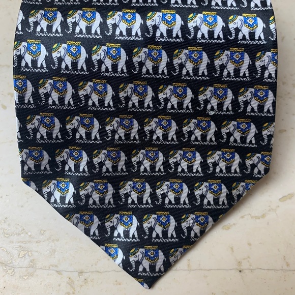 FIRSITE elephant print silk tie - Picture 4 of 5